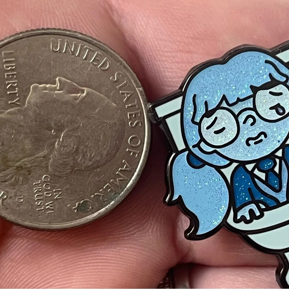 Brand new wizard inspired blue sparkly Moaning Mrytle pin - Picture 3 of 3